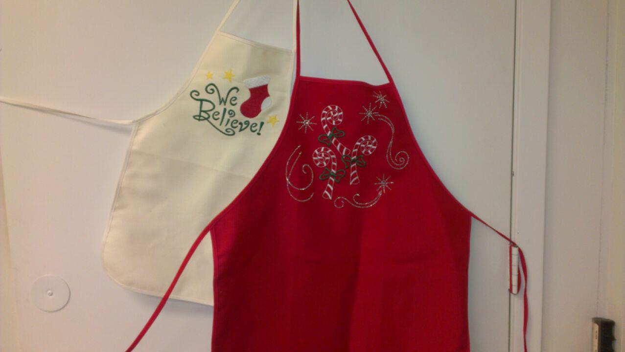 Custom embroidered aprons