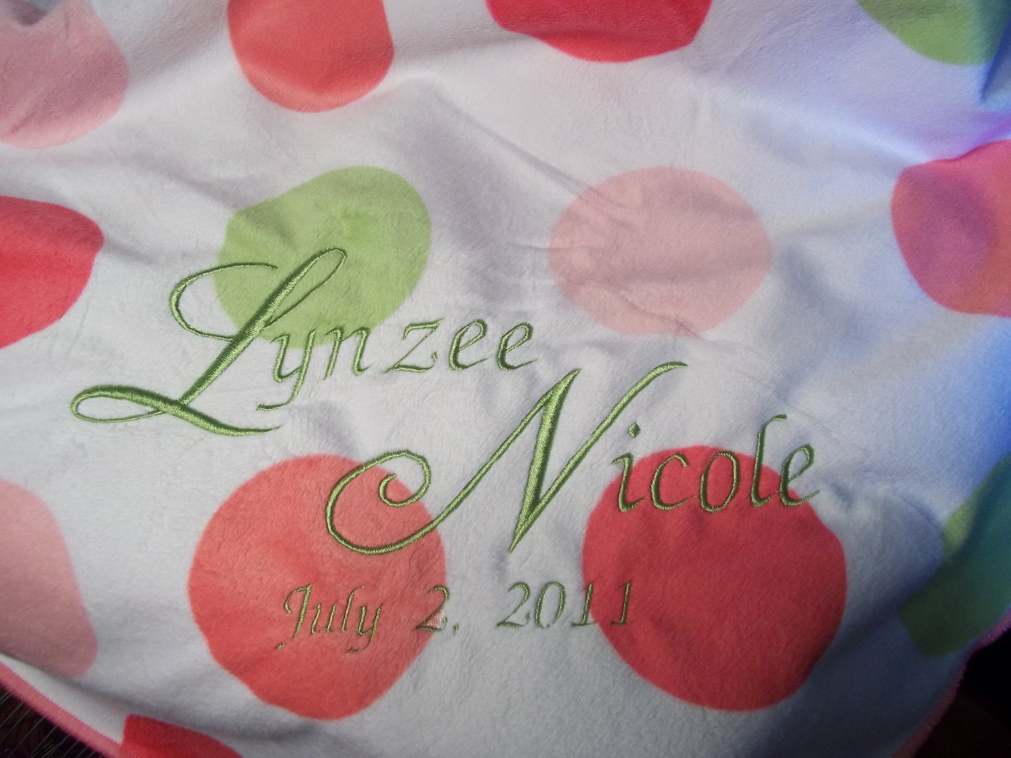 Personalized baby blanket