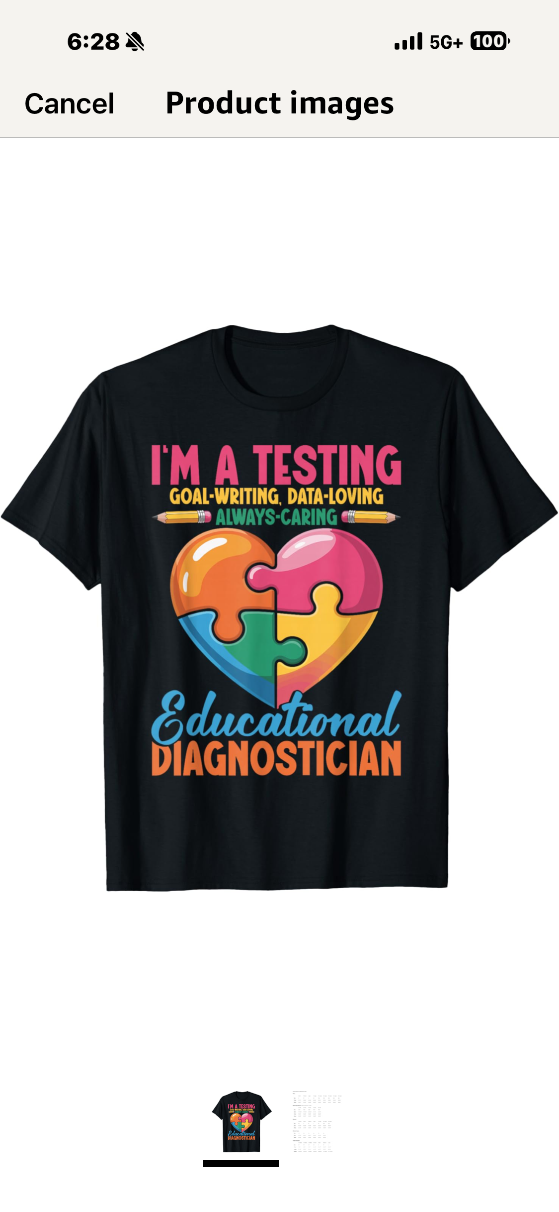 Educational Diagnostician t-shirt with colorful puzzle heart design