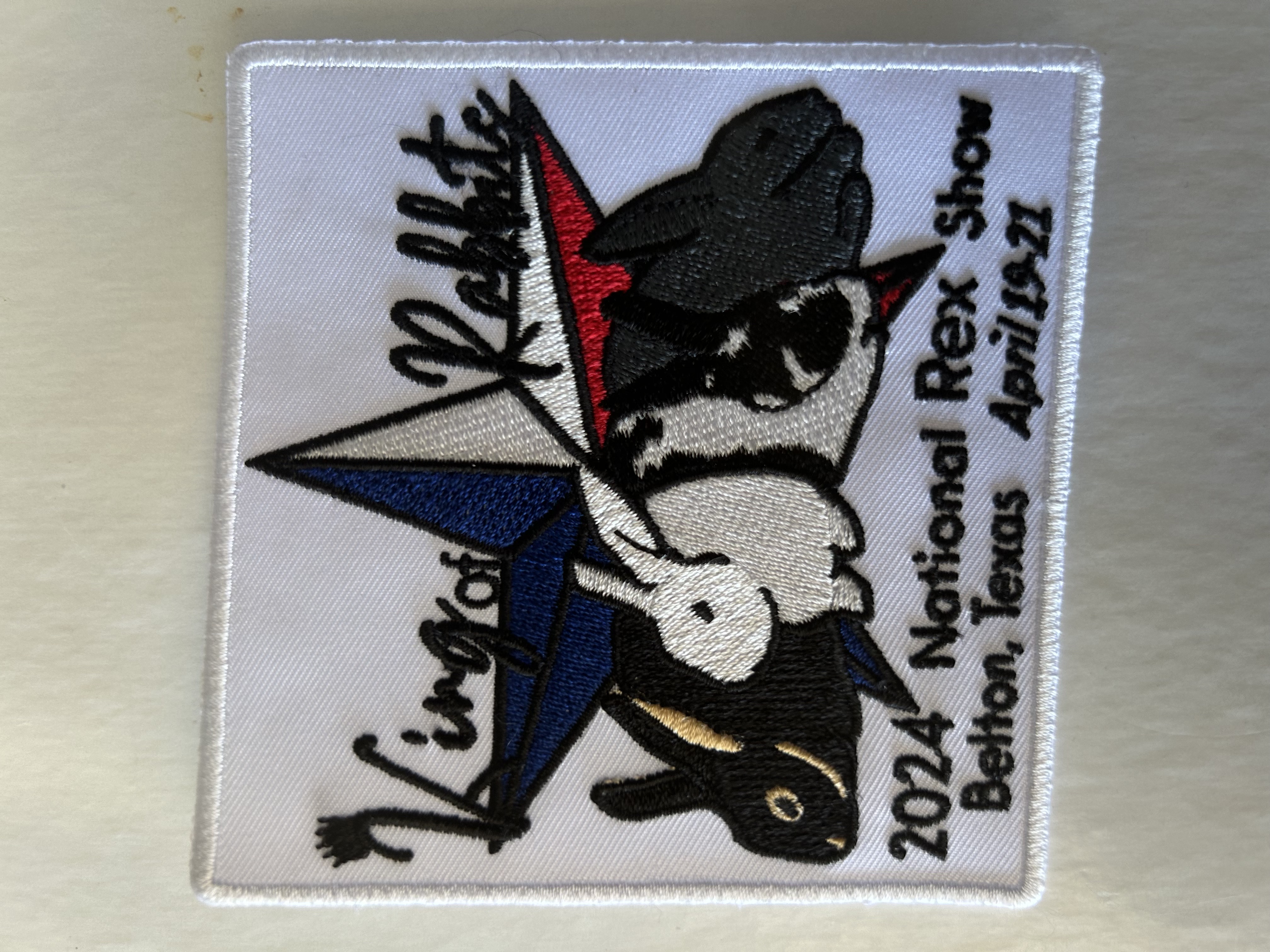 King of Rabbits 2024 National Rex Show embroidered patch